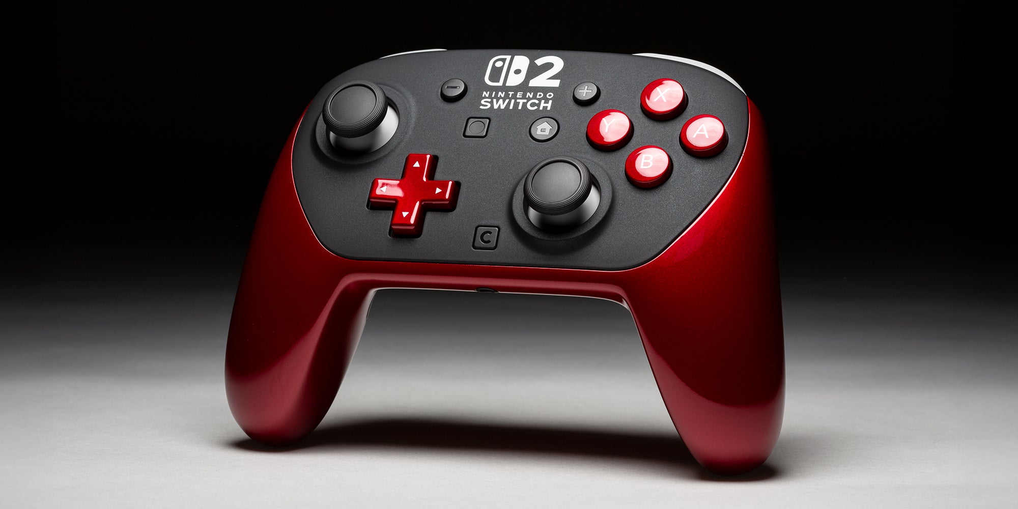 Candy Apple and Carbon Black Nintendo Switch 2 Pro Controller