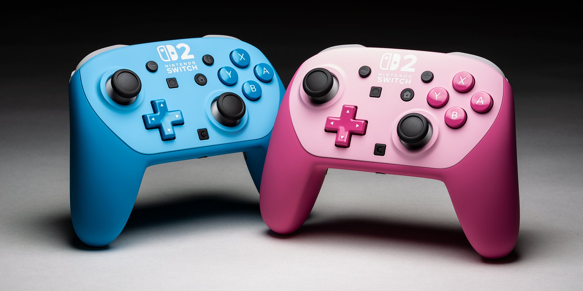 Sky, Paradise, Cotton Candy, and Flirt Switch 2 Pro Controller